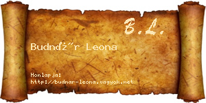 Budnár Leona névjegykártya